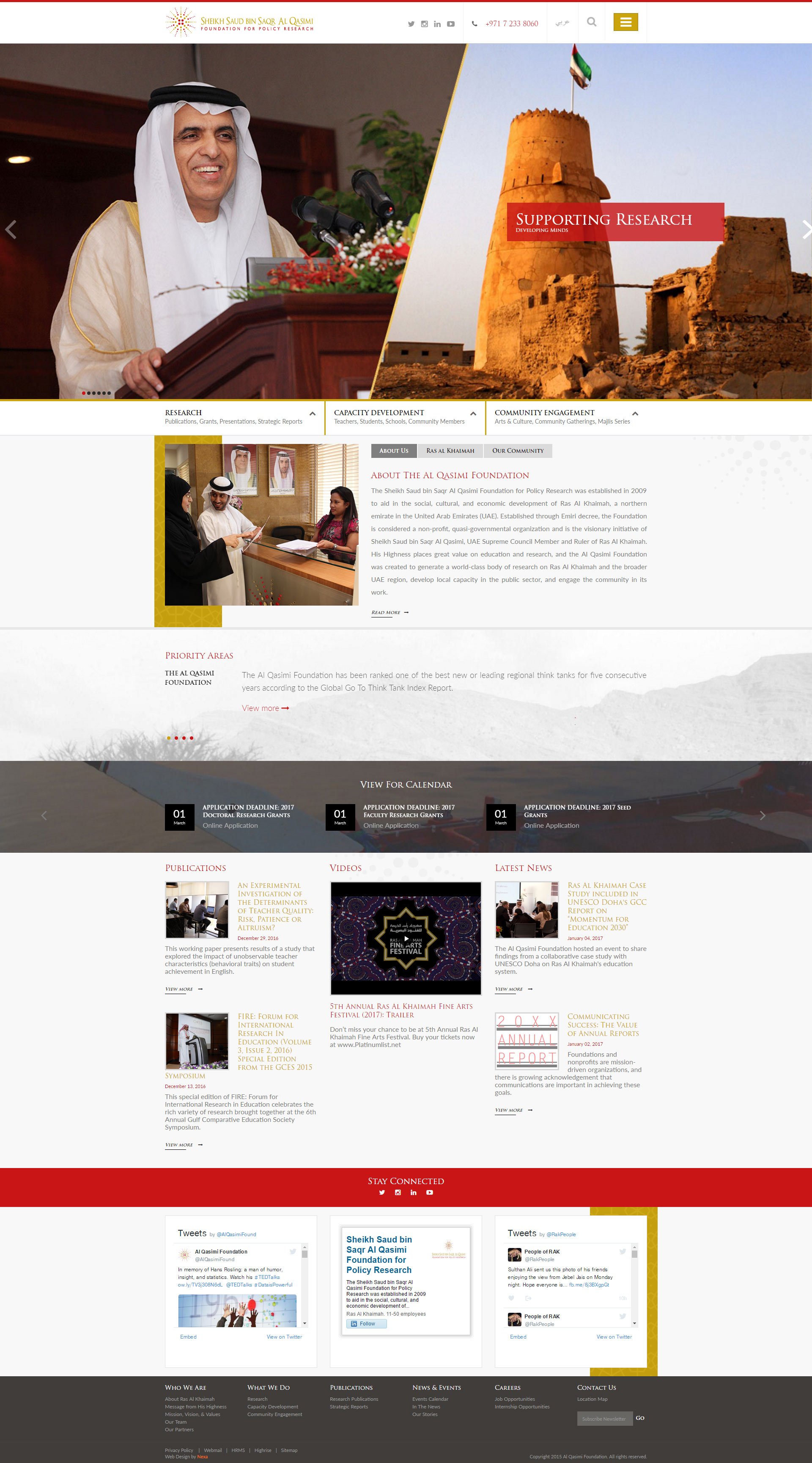 Al Qasimi Foundation Website by Nexa, Dubai