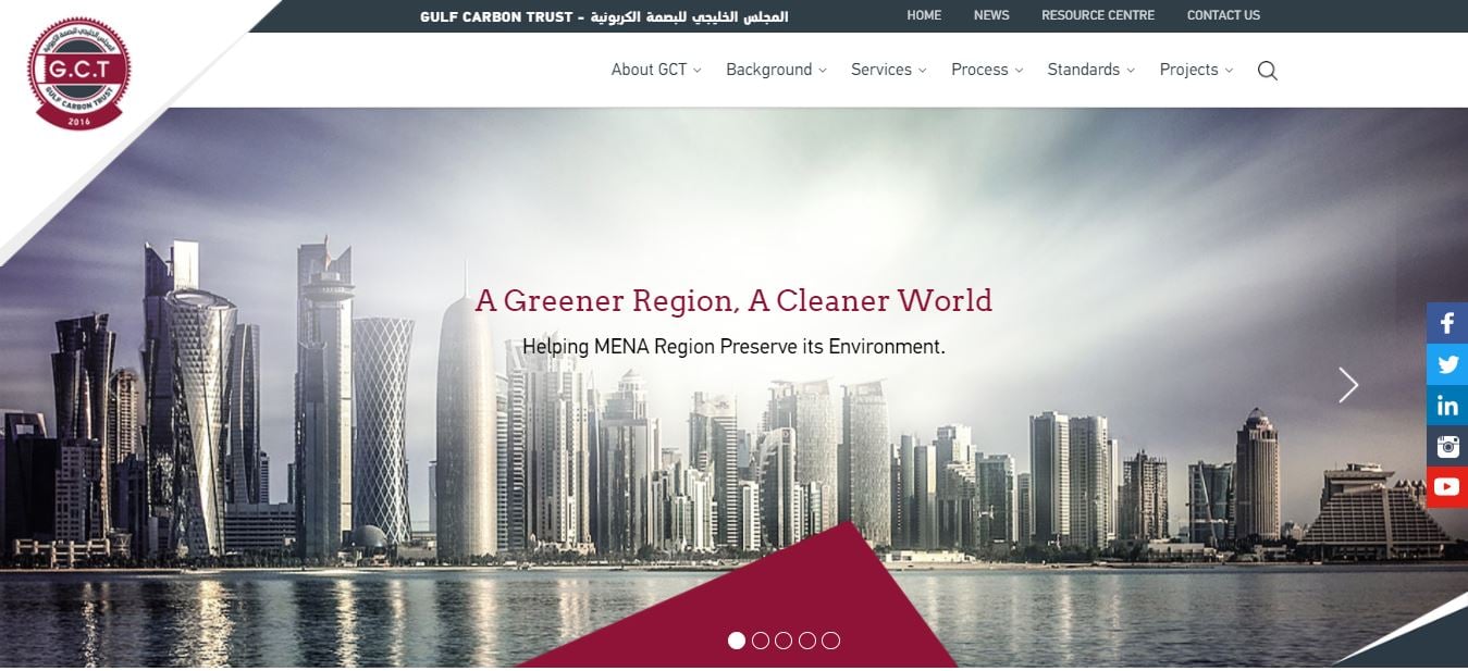 Gulf Carbon Trust Website by Nexa Digital, Dubai