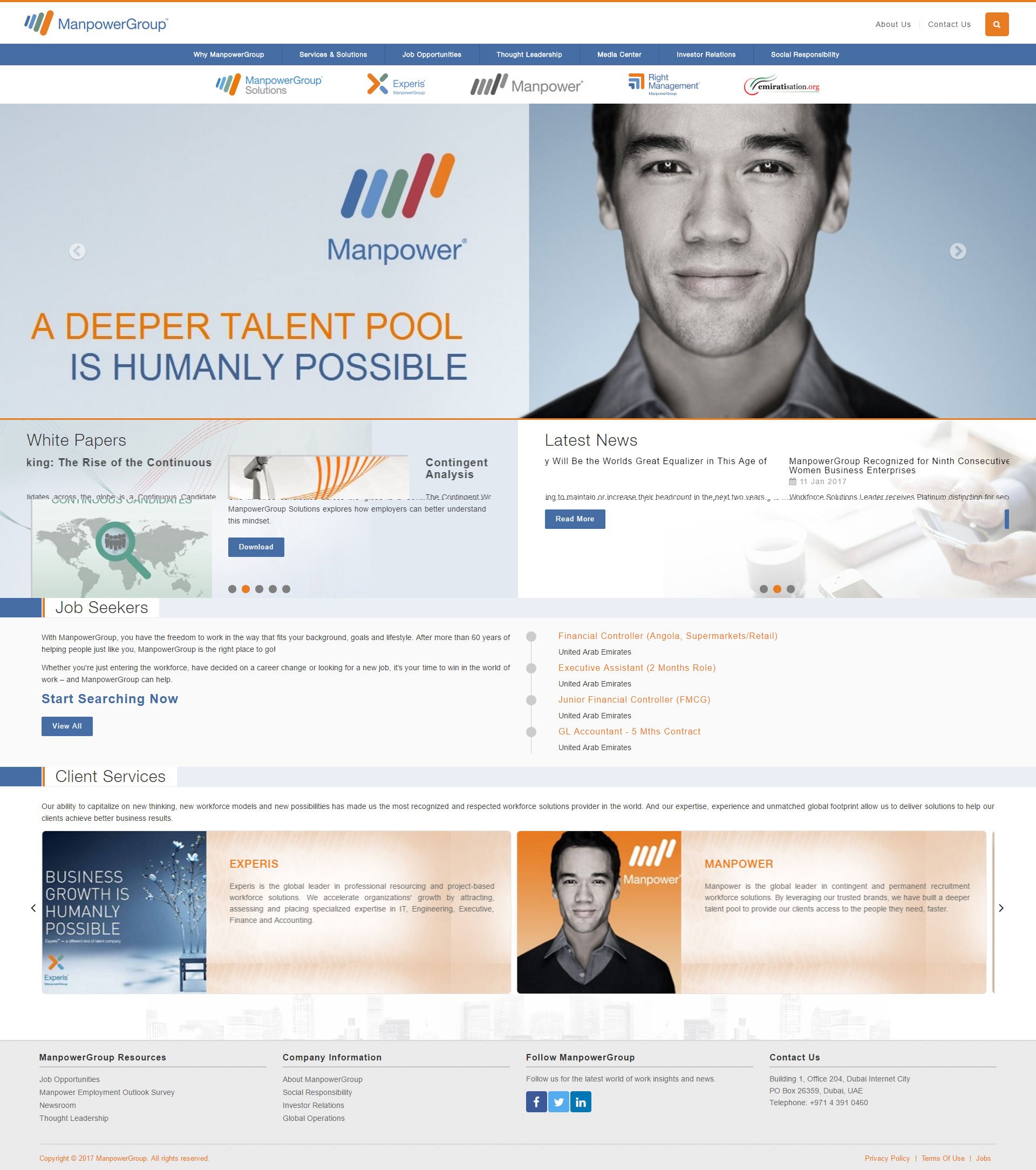 Manpower Group Website by Nexa