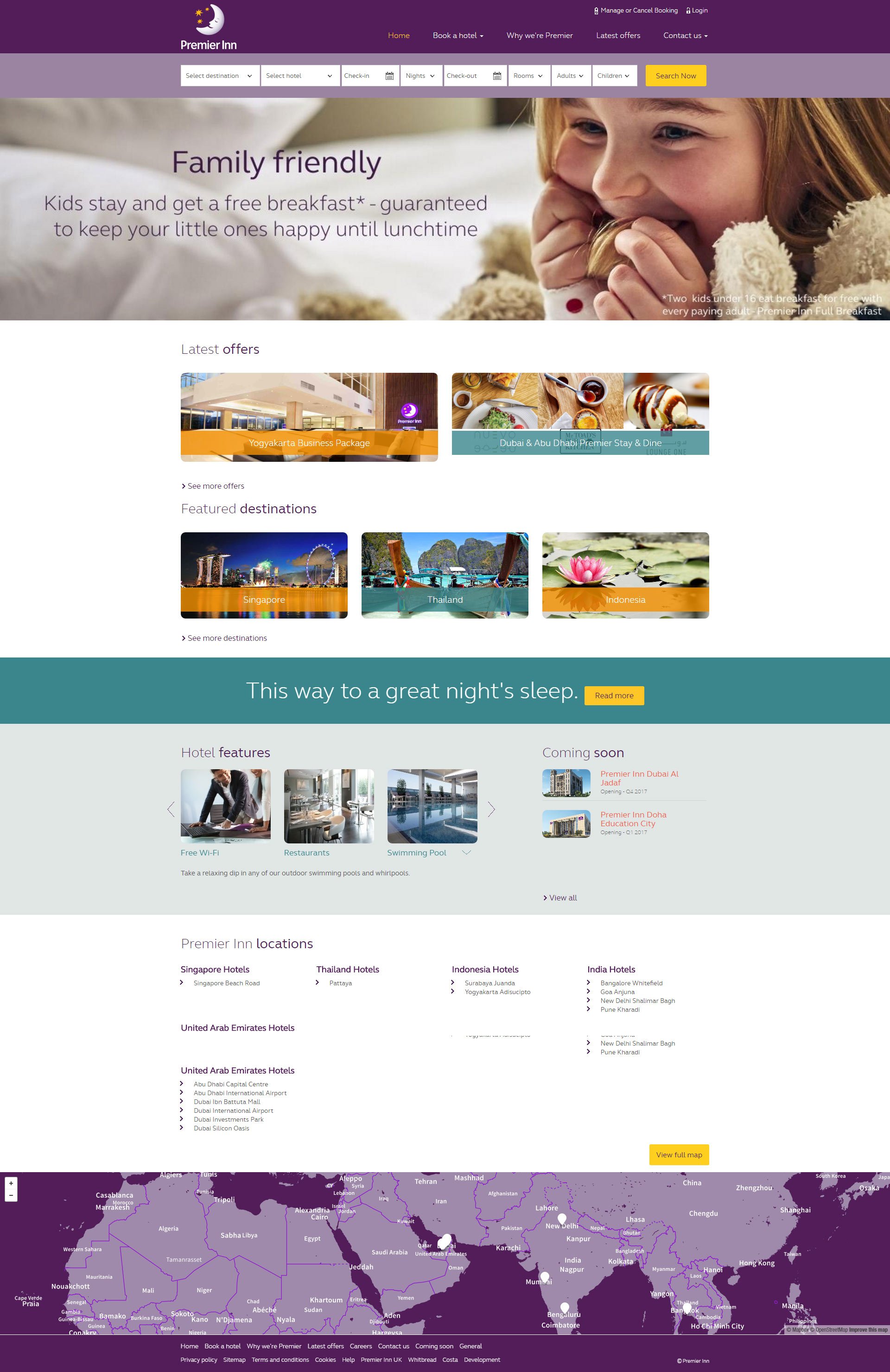 Premier Inn Website by Nexa