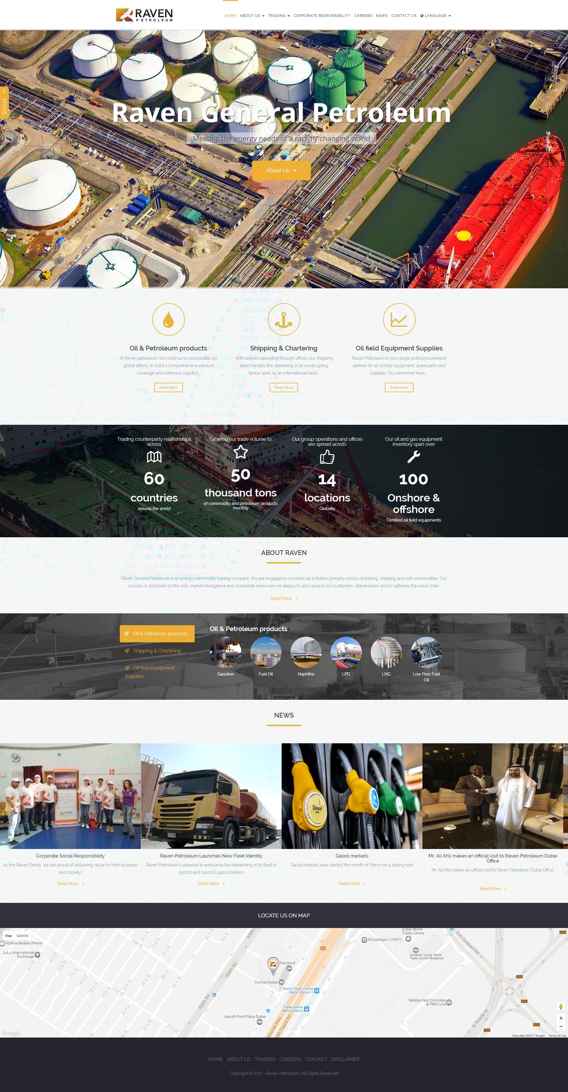 Raven Petroleum Website by Nexa, Dubai