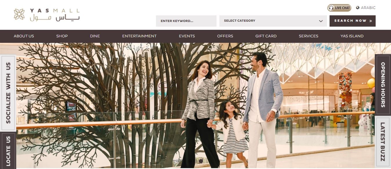 Yas Mall Website by Nexa