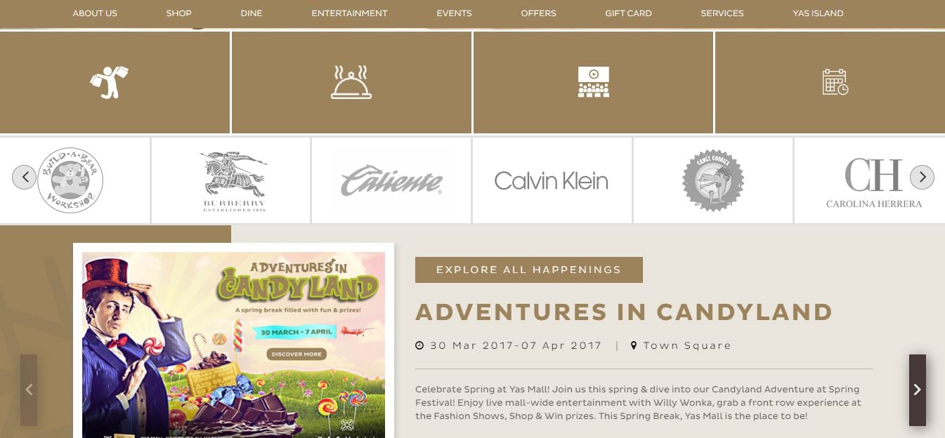 Yas Mall Homepage by Nexa Digital, UAE
