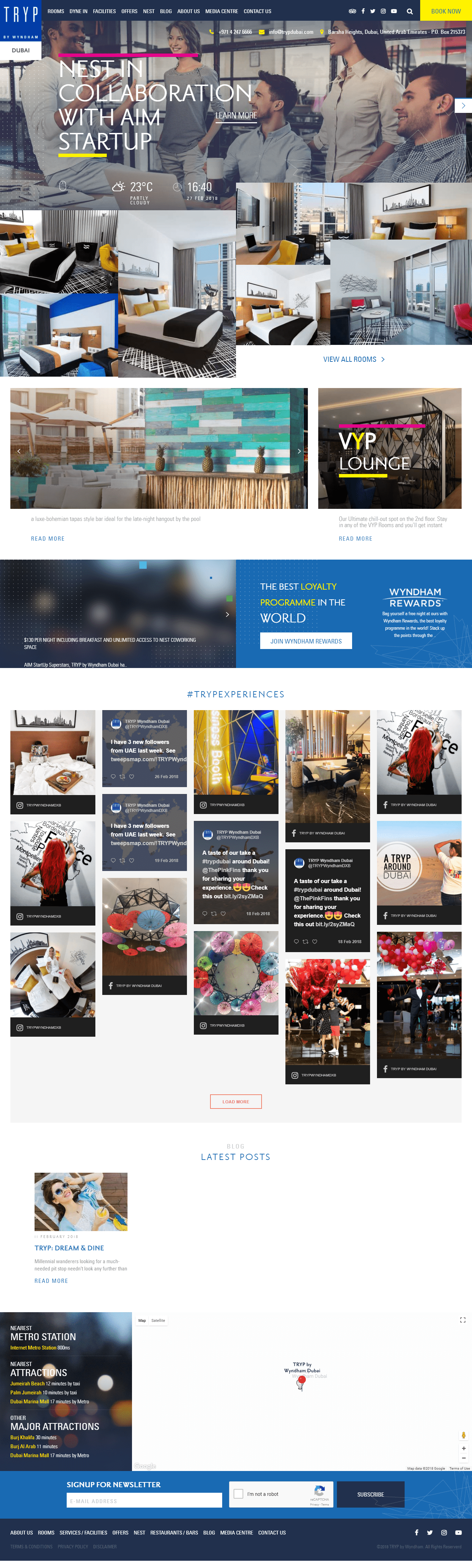 TRYP Wyndham Website by Nexa, Dubai