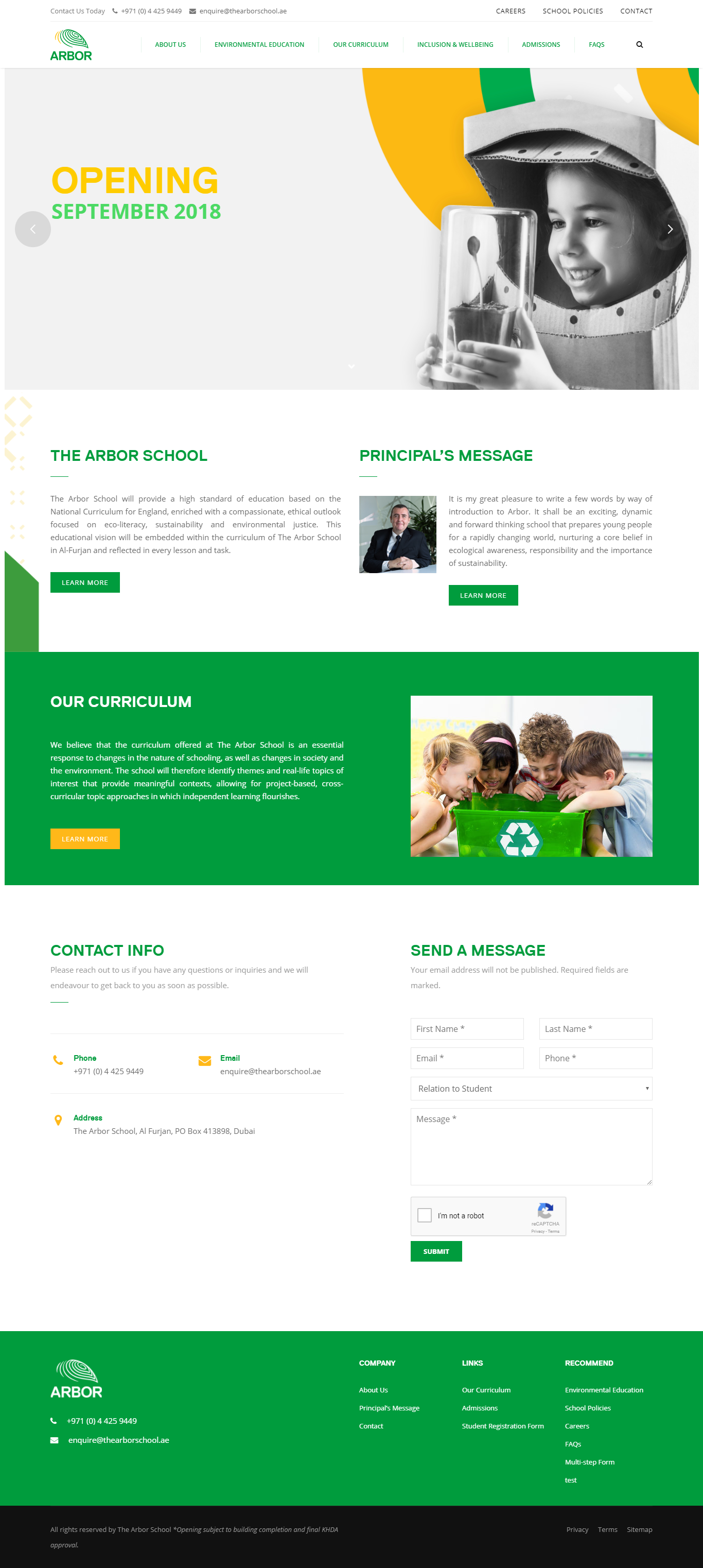 The Arbor School Website by Nexa, Dubai
