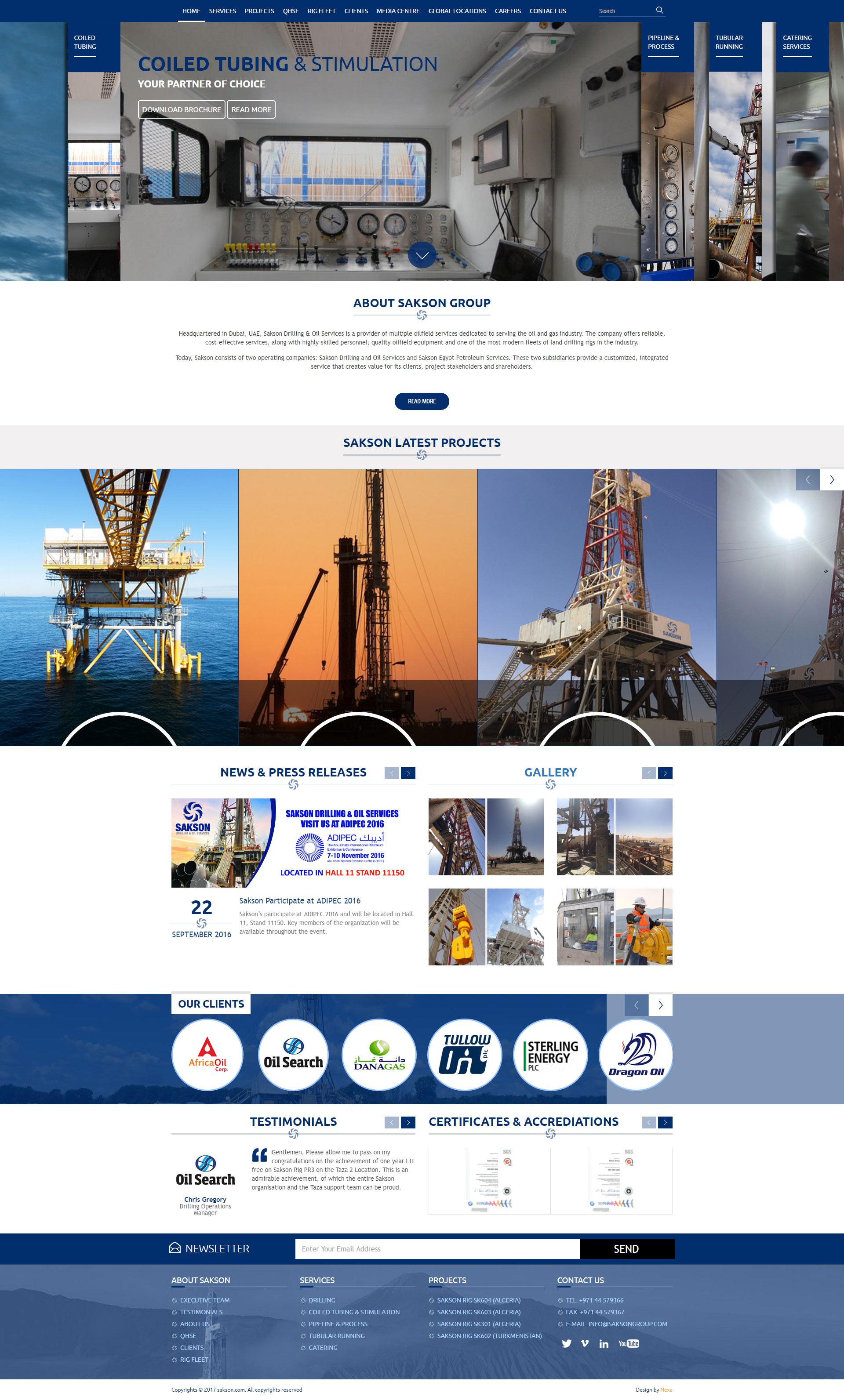 Sakson Website by Nexa, Dubai